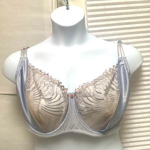 NWT Curvy Kate Luxe Designer Fallen Angel Balcony Bra 40H NWT blue Va Va Voom